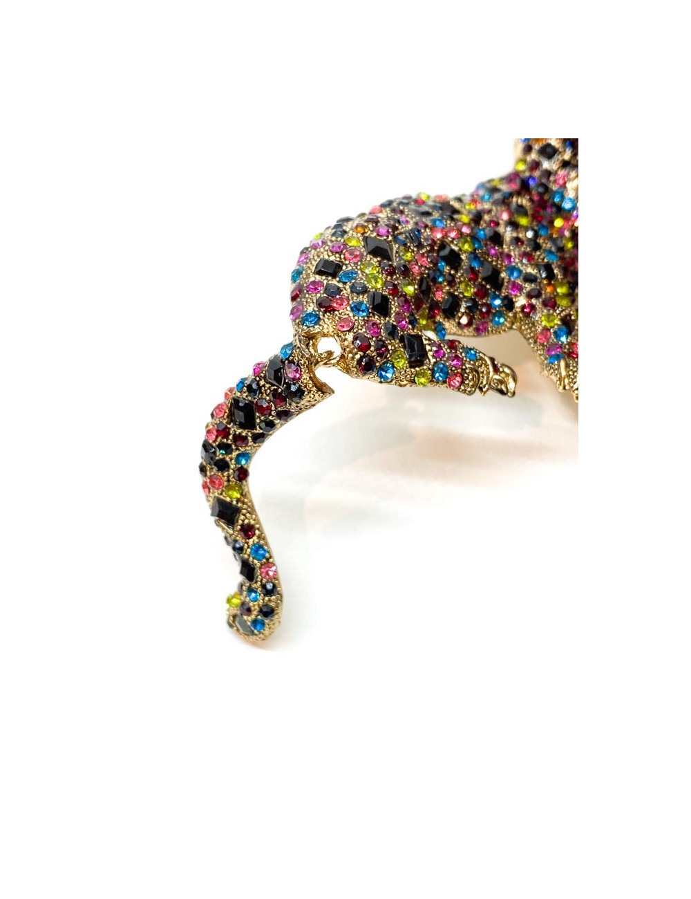 Broche Léopard tutti frutti