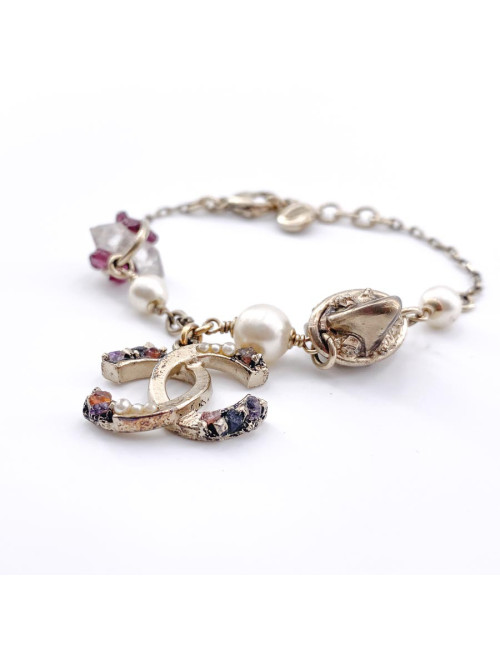 Bracelet CHANEL amethyste et cristal de roche