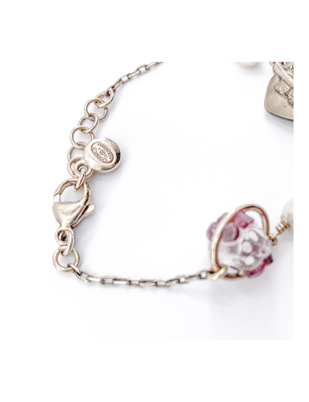 Bracelet CHANEL amethyste et cristal de roche
