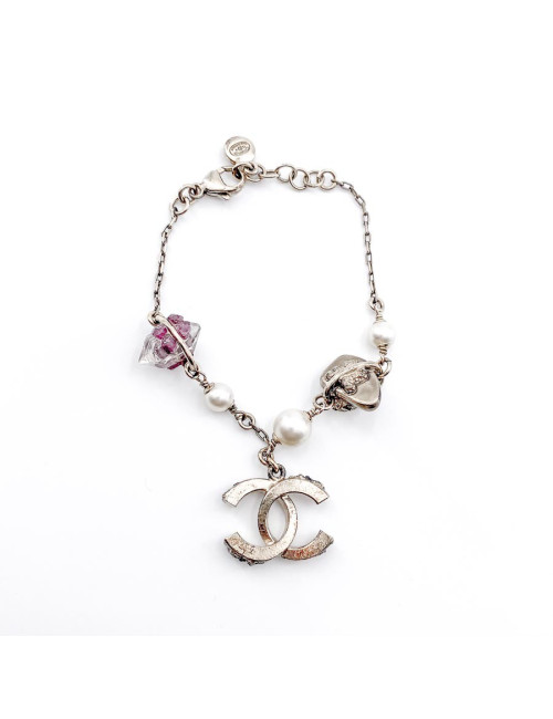 Bracelet CHANEL amethyste et cristal de roche