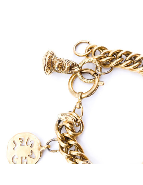 CHANEL Charms Bracelet in Gilt Metal