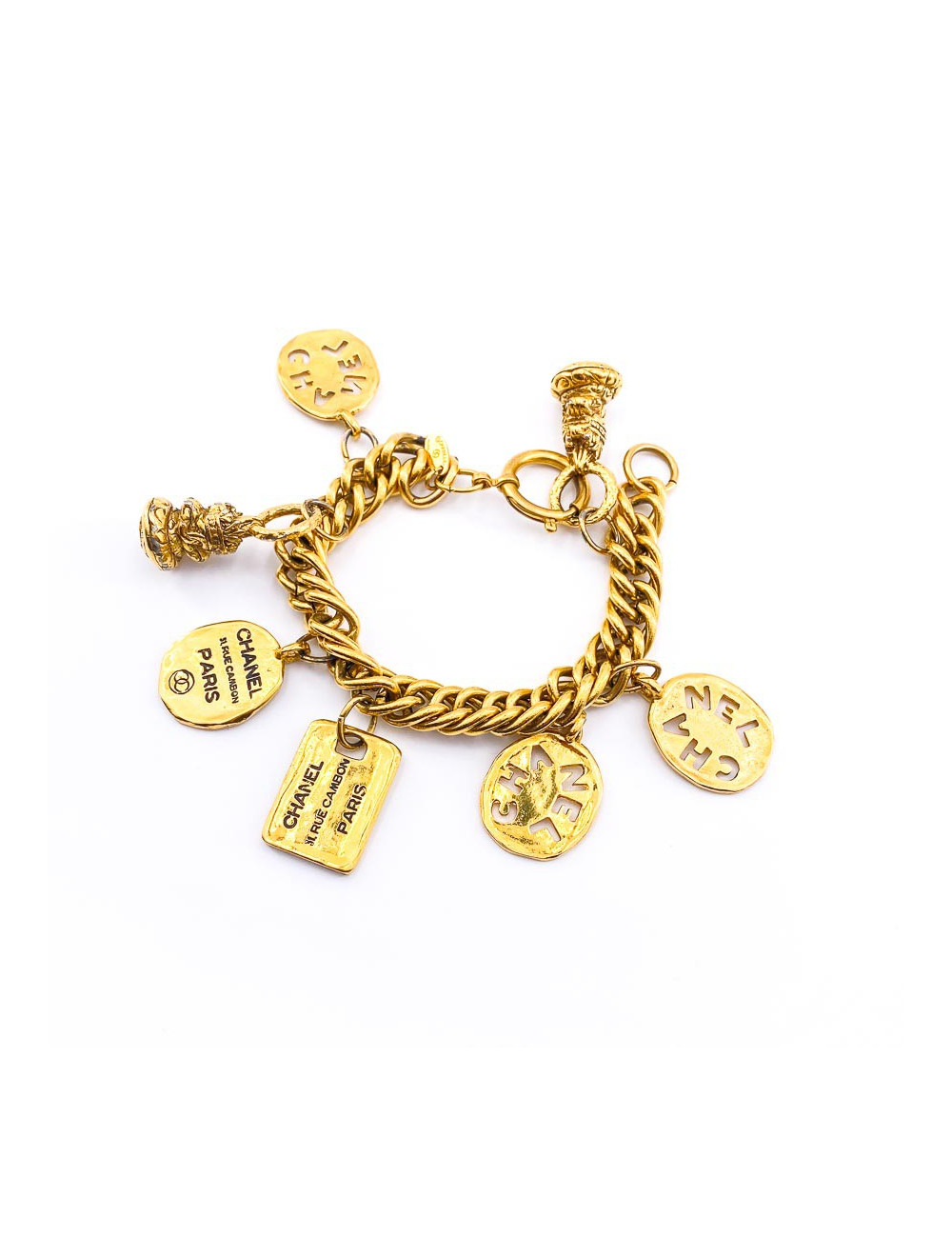 CHANEL Charms Bracelet in Gilt Metal
