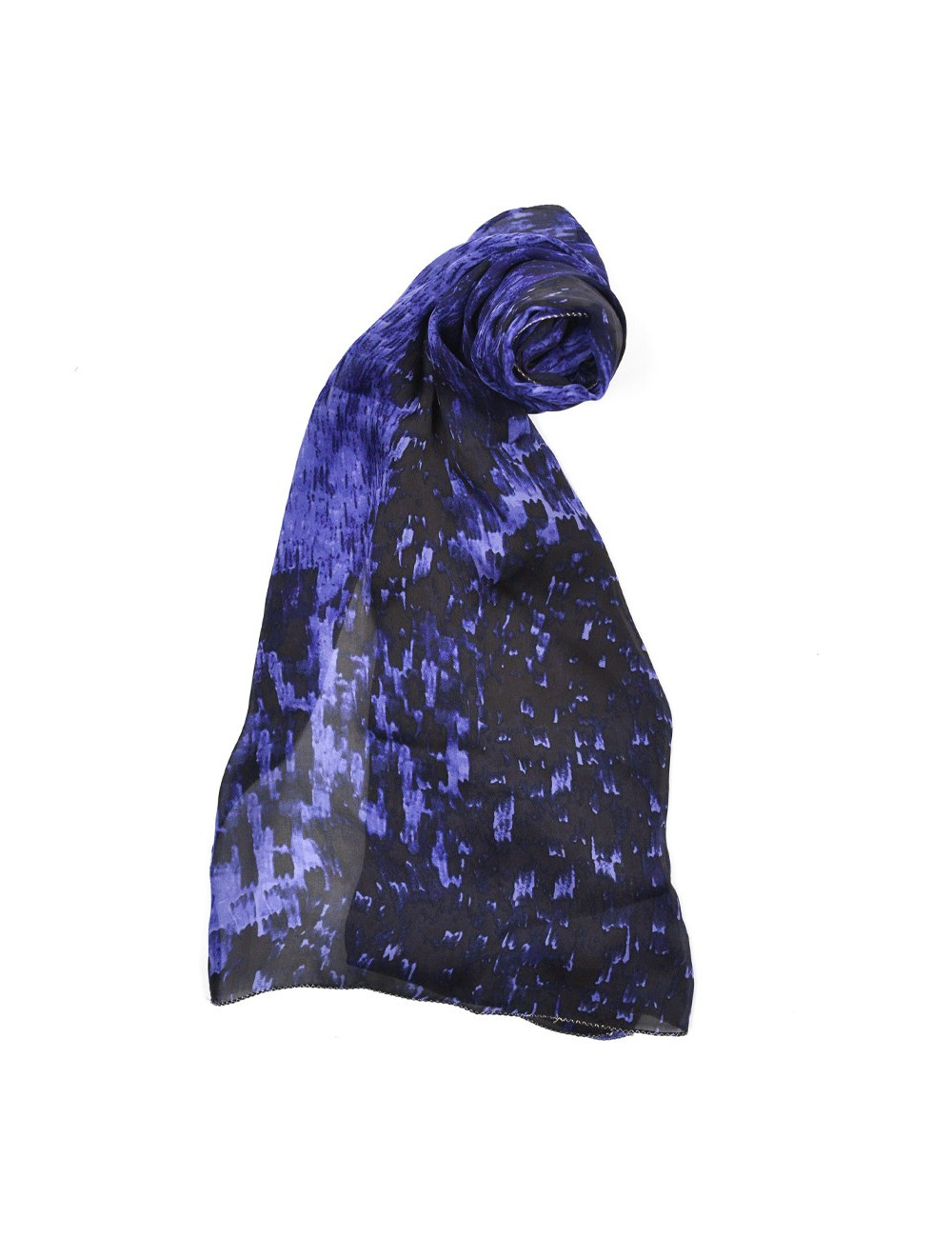 Foulard Roberto Cavalli en soie violet et noir