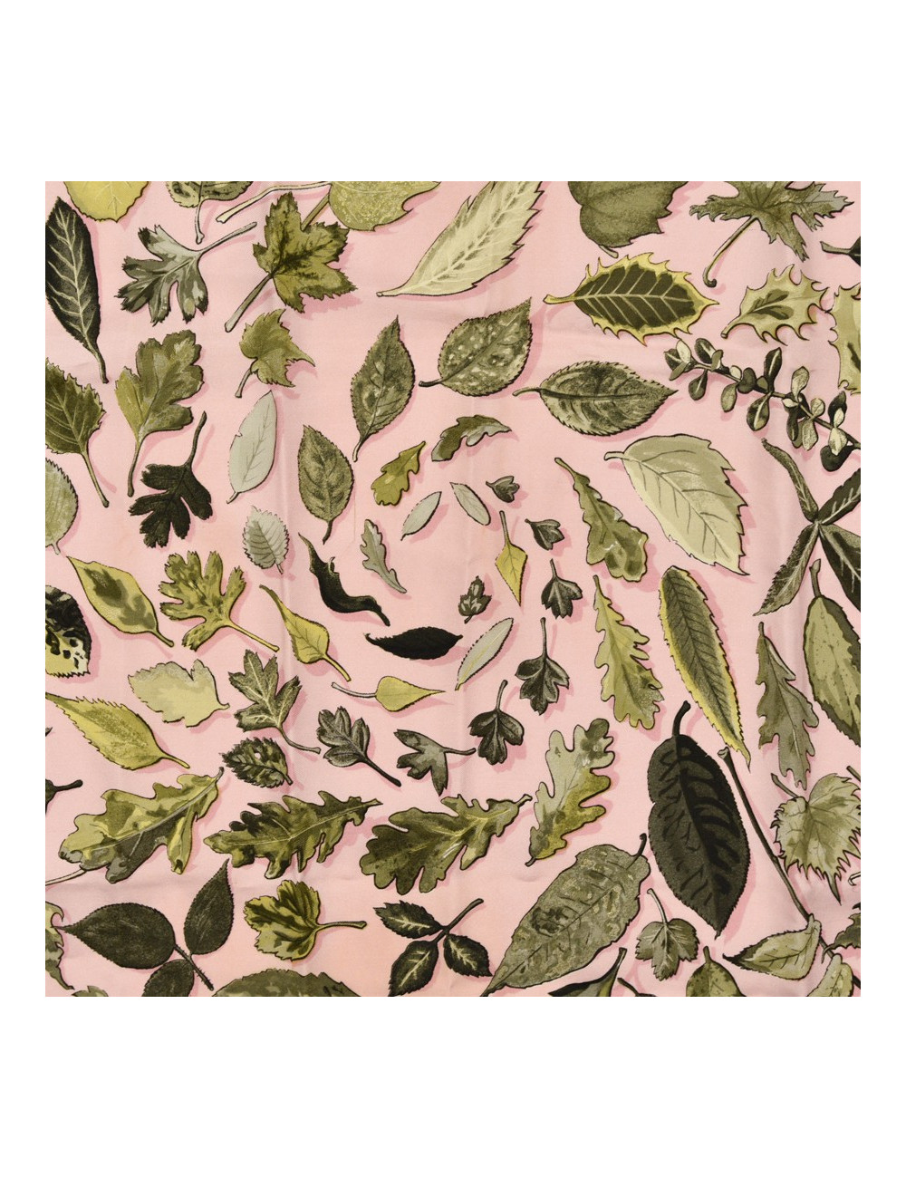 Carré HERMES kaki Feuilles d'automne