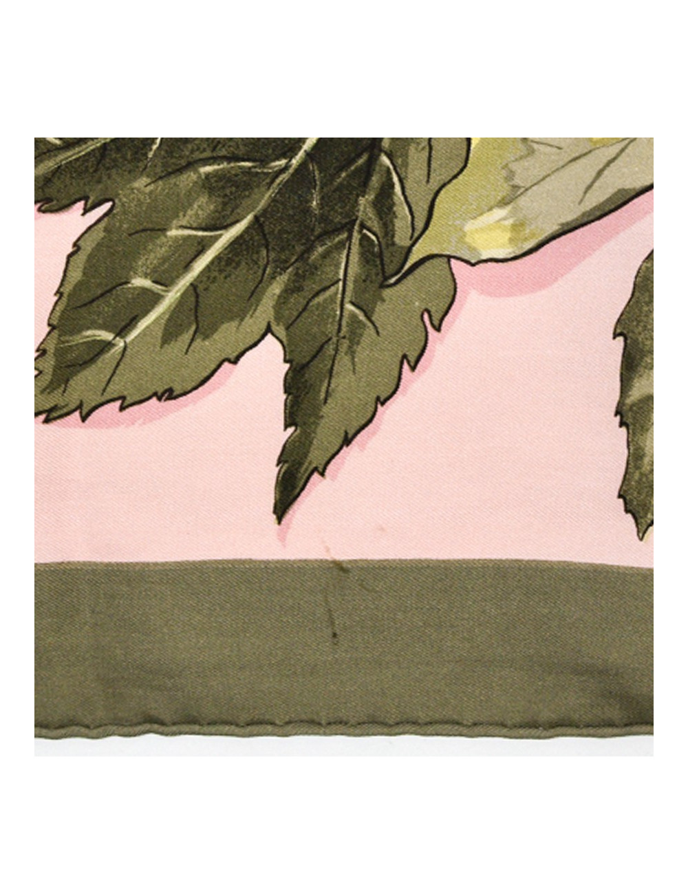 Carré HERMES kaki Feuilles d'automne