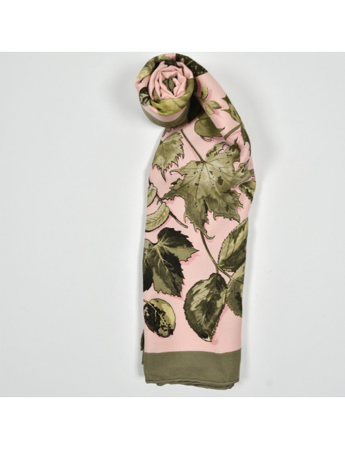 Carré HERMES kaki Feuilles d'automne