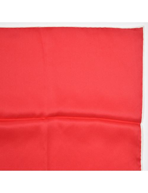 Foulard HERMES rouge et rose 100% soie