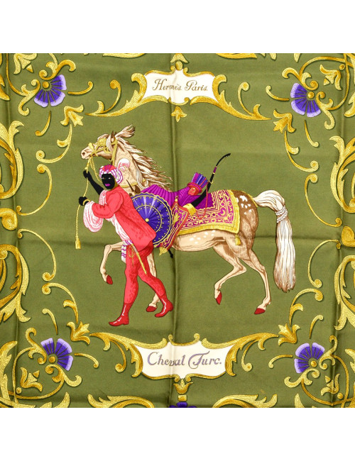 "Cheval turc" Carré HERMES en soie