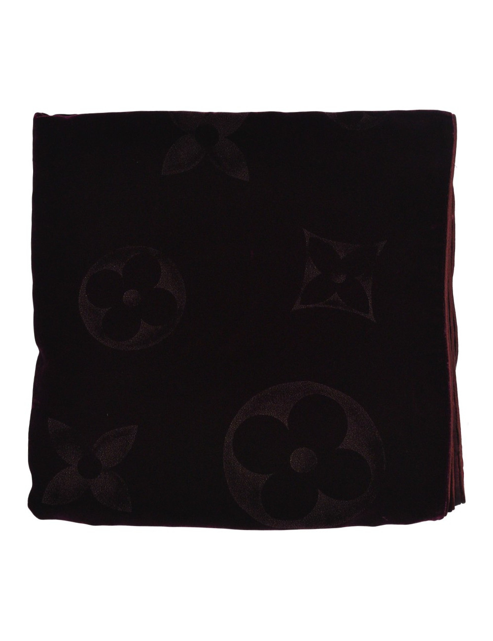 LOUIS VUITTON Châle en velours rouge Cardinal