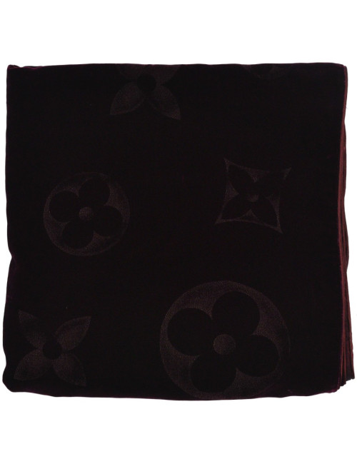 LOUIS VUITTON Châle en velours rouge Cardinal