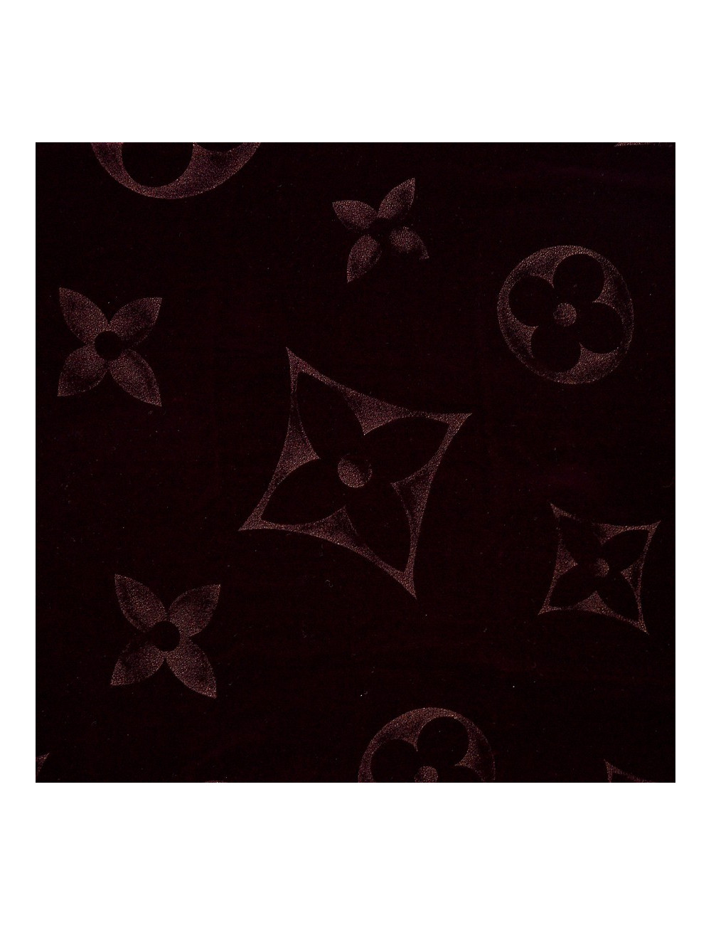 LOUIS VUITTON Châle en velours rouge Cardinal