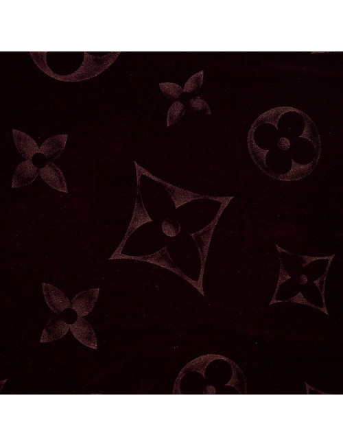 LOUIS VUITTON Châle en velours rouge Cardinal