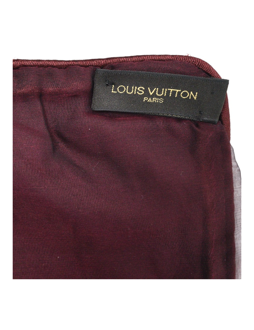 LOUIS VUITTON Châle en velours rouge Cardinal