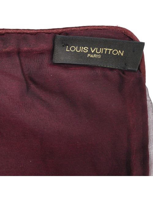 LOUIS VUITTON Châle en velours rouge Cardinal
