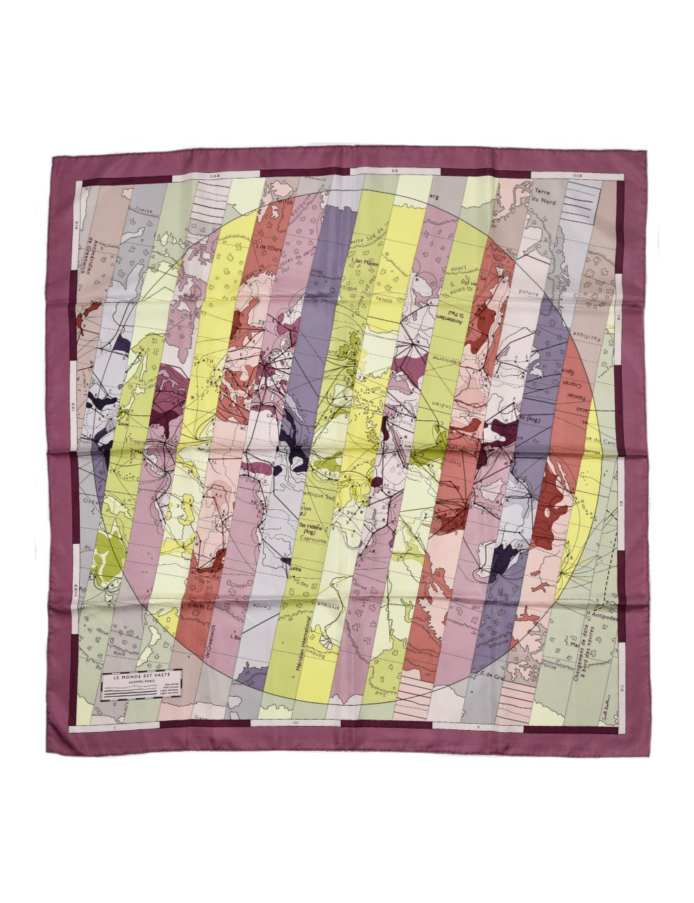 HERMES Scarf "Le monde est vaste" - Certified Occasion to shop here