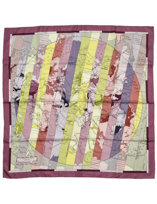 HERMES Scarf "Le monde est vaste" - Certified Occasion to shop here