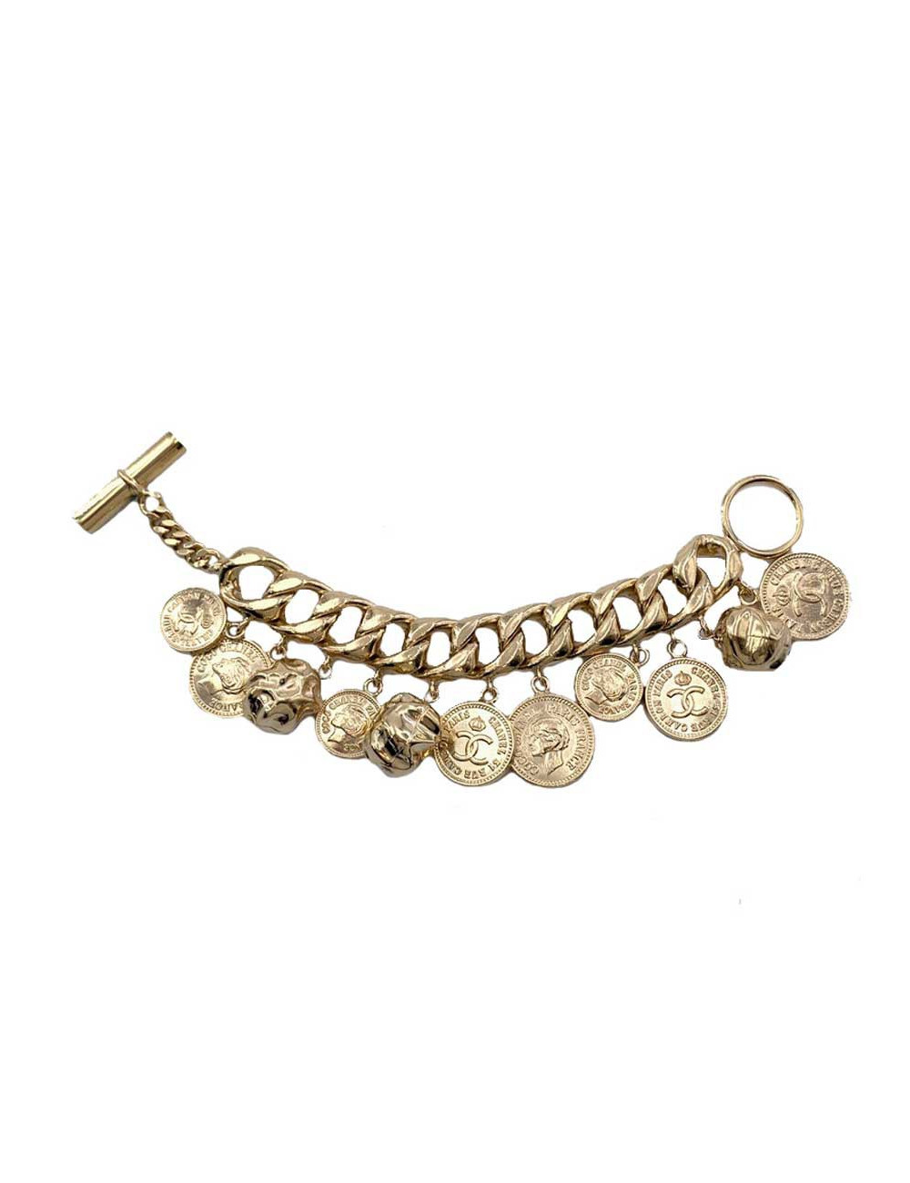 CHANEL Cambon Vintage Charms Bracelet - certified pre-owned luxury 