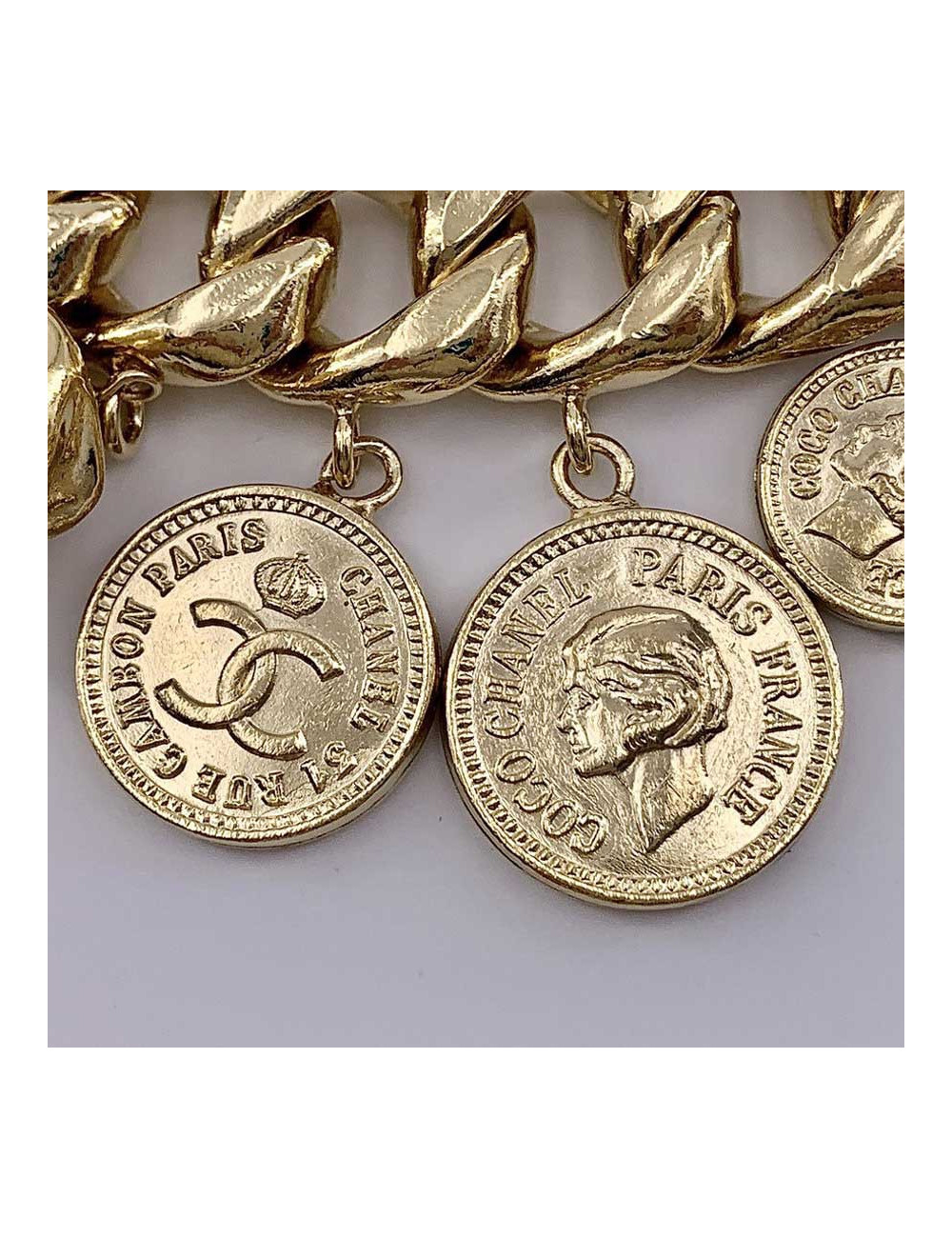 CHANEL Cambon Vintage Charms Bracelet - certified pre-owned luxury 