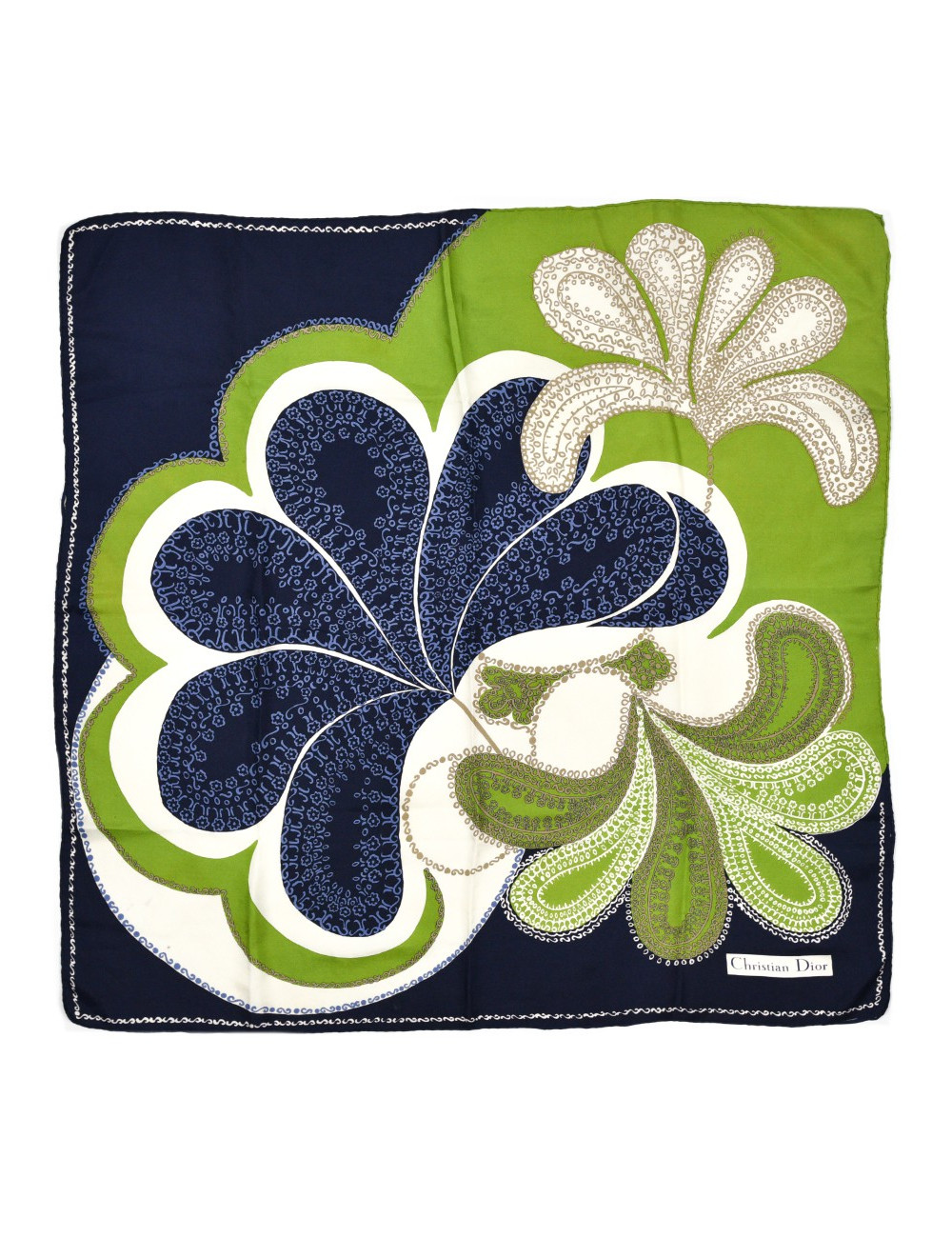 Foulard Dior Vert et bleu 