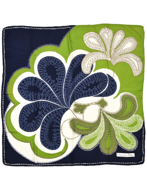 Foulard Dior Vert et bleu 