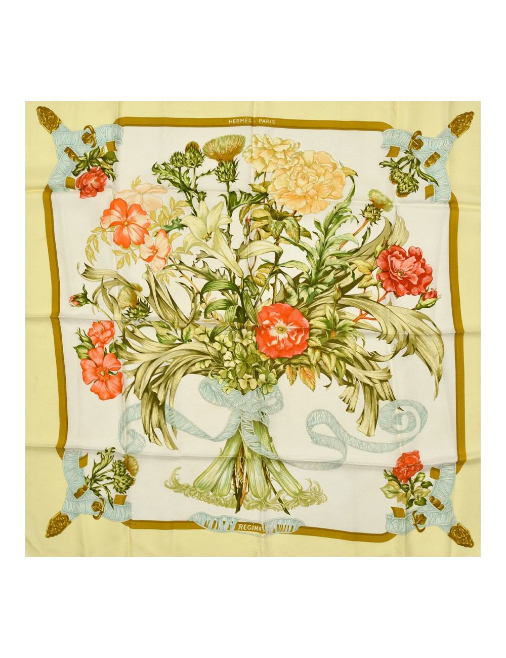 Carré HERMES Regina 100% soie