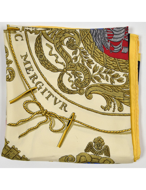 HERMES Carré soie "Les armes de Paris"
