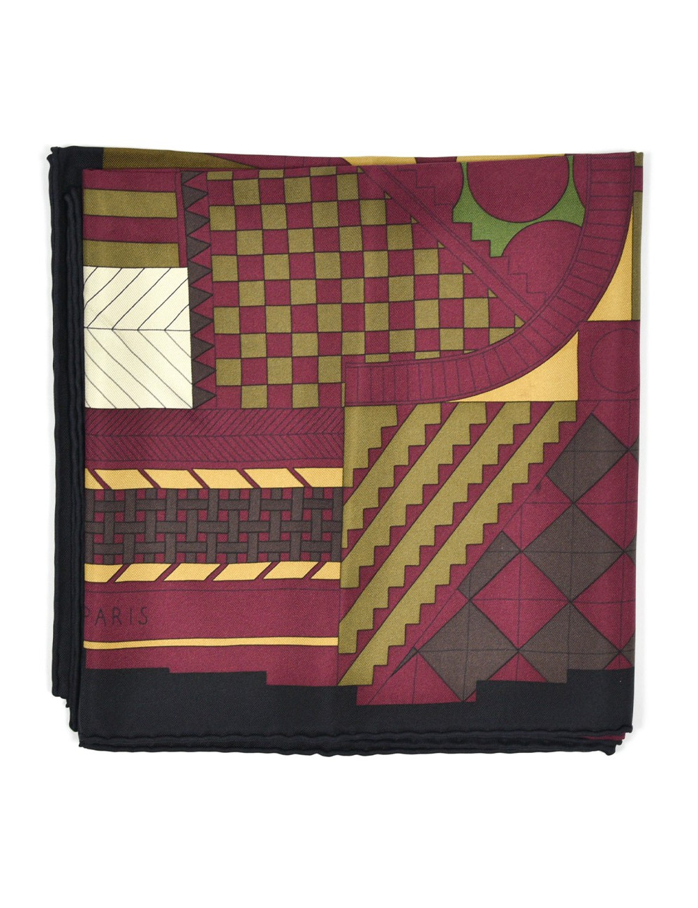 Carré HERMES "Promenade au Faubourg " 100 % soie