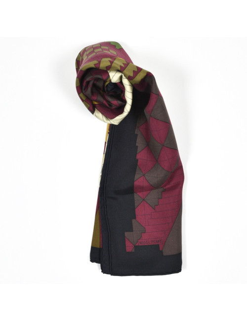 Carré HERMES "Promenade au Faubourg " 100 % soie