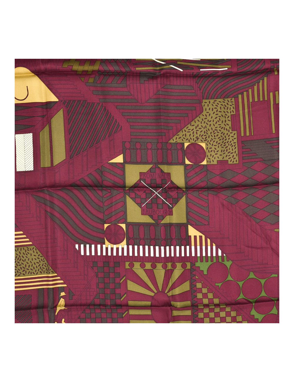 Carré HERMES "Promenade au Faubourg " 100 % soie