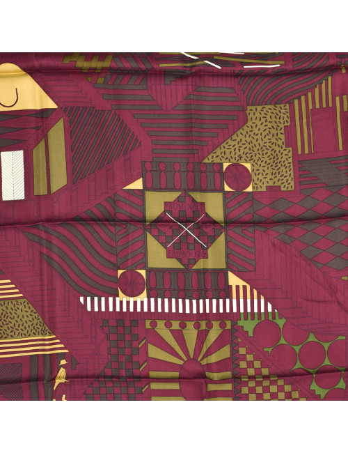 Carré HERMES "Promenade au Faubourg " 100 % soie