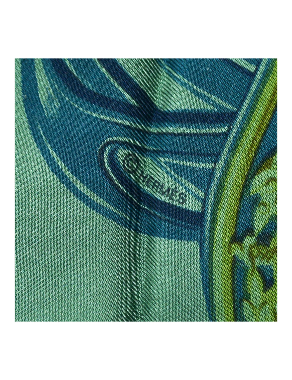 Carré HERMES "Brides de Gala" surteint  dip dye