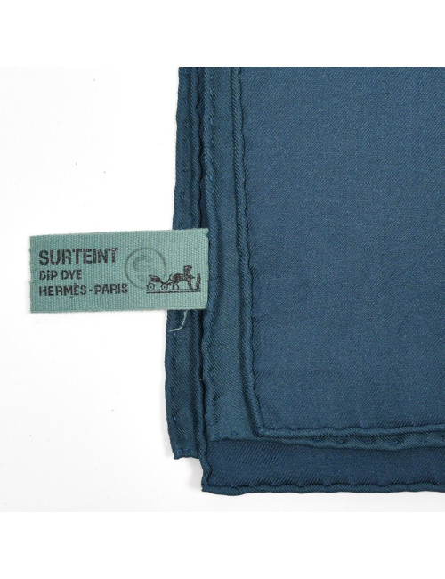 "Brides de Gala" Carré HERMES Dip Dye bleu et vert