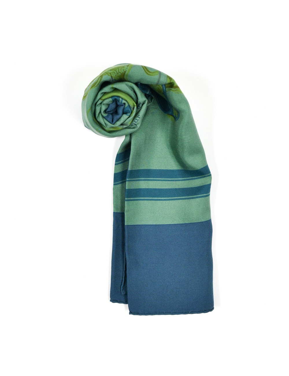 Carré HERMES "Brides de Gala" surteint  dip dye