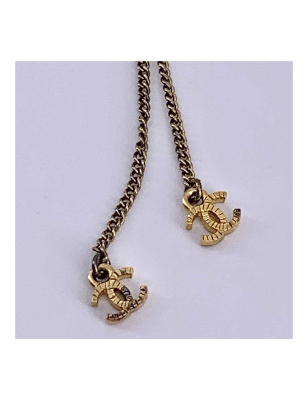 CHANEL long necklace with multicolored beads