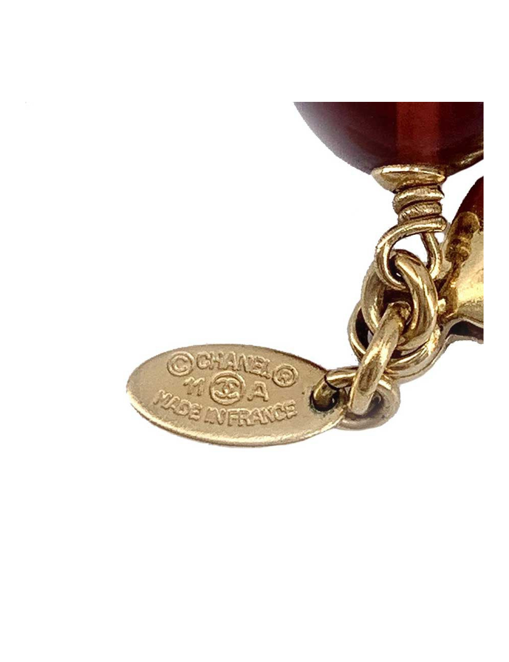 CHANEL long necklace with multicolored beads