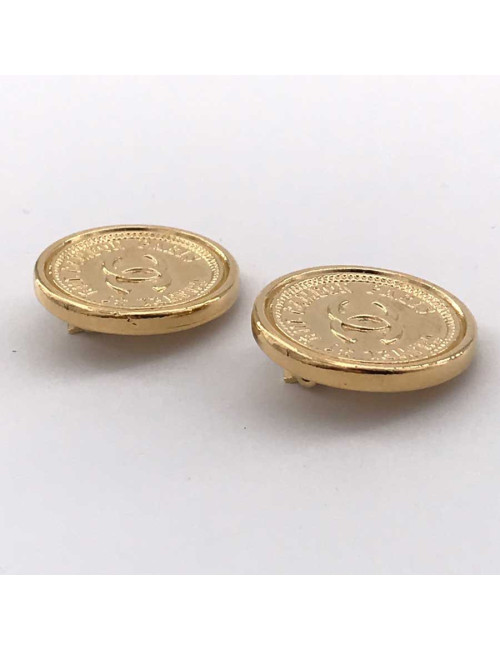 Boucles d'oreille CHANEL pièce "51 rue Cambon Paris"