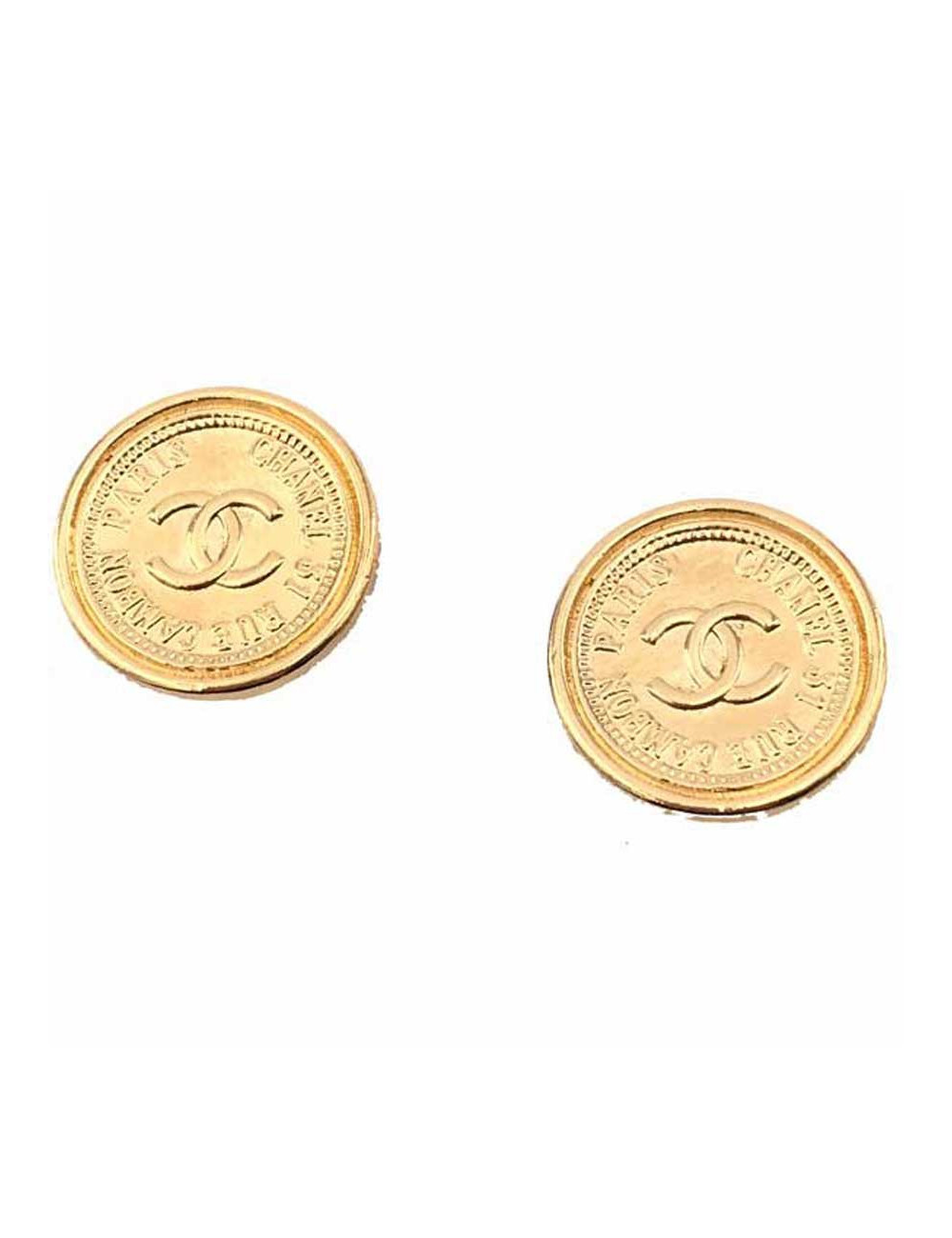 Boucles d'oreille CHANEL pièces "31 rue Cambon Paris"
