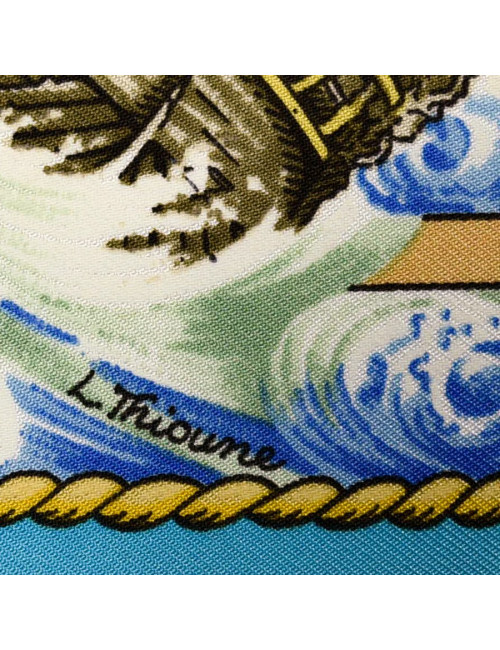 Carré HERMES Vive le vent en soie