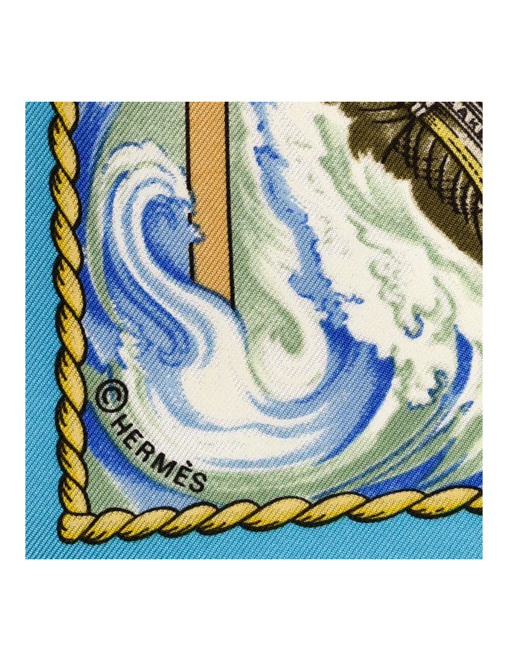 Carré HERMES Vive le vent en soie