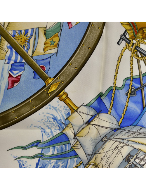 Carré HERMES Vive le vent en soie