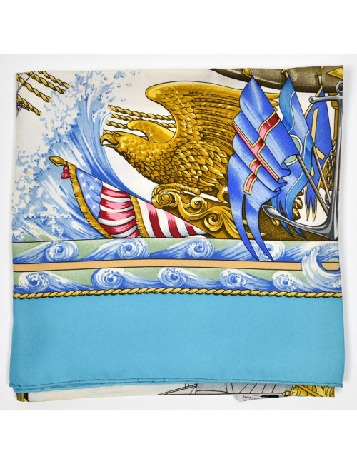 Carré HERMES Vive le vent en soie