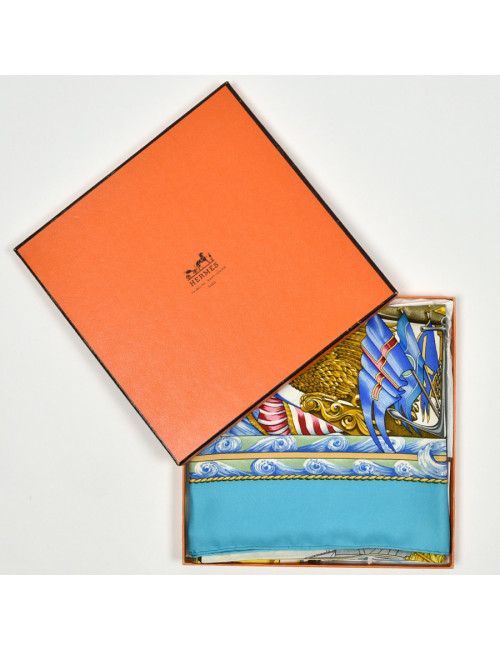Carré HERMES Vive le vent en soie