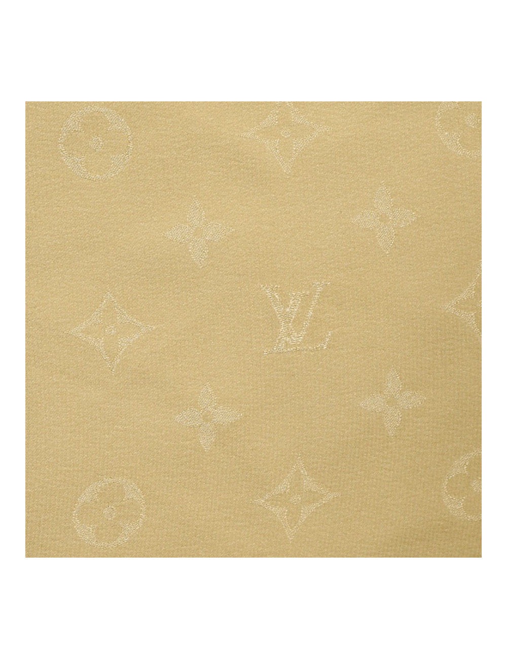 Carré LOUIS VUITTON en soie beige