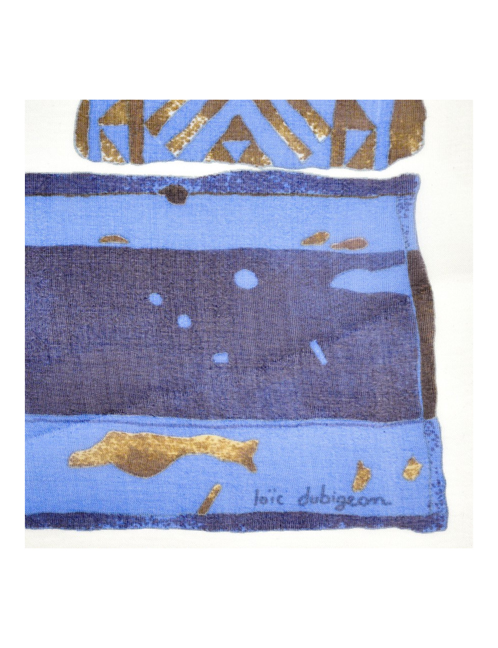 Carré HERMES soie bleue