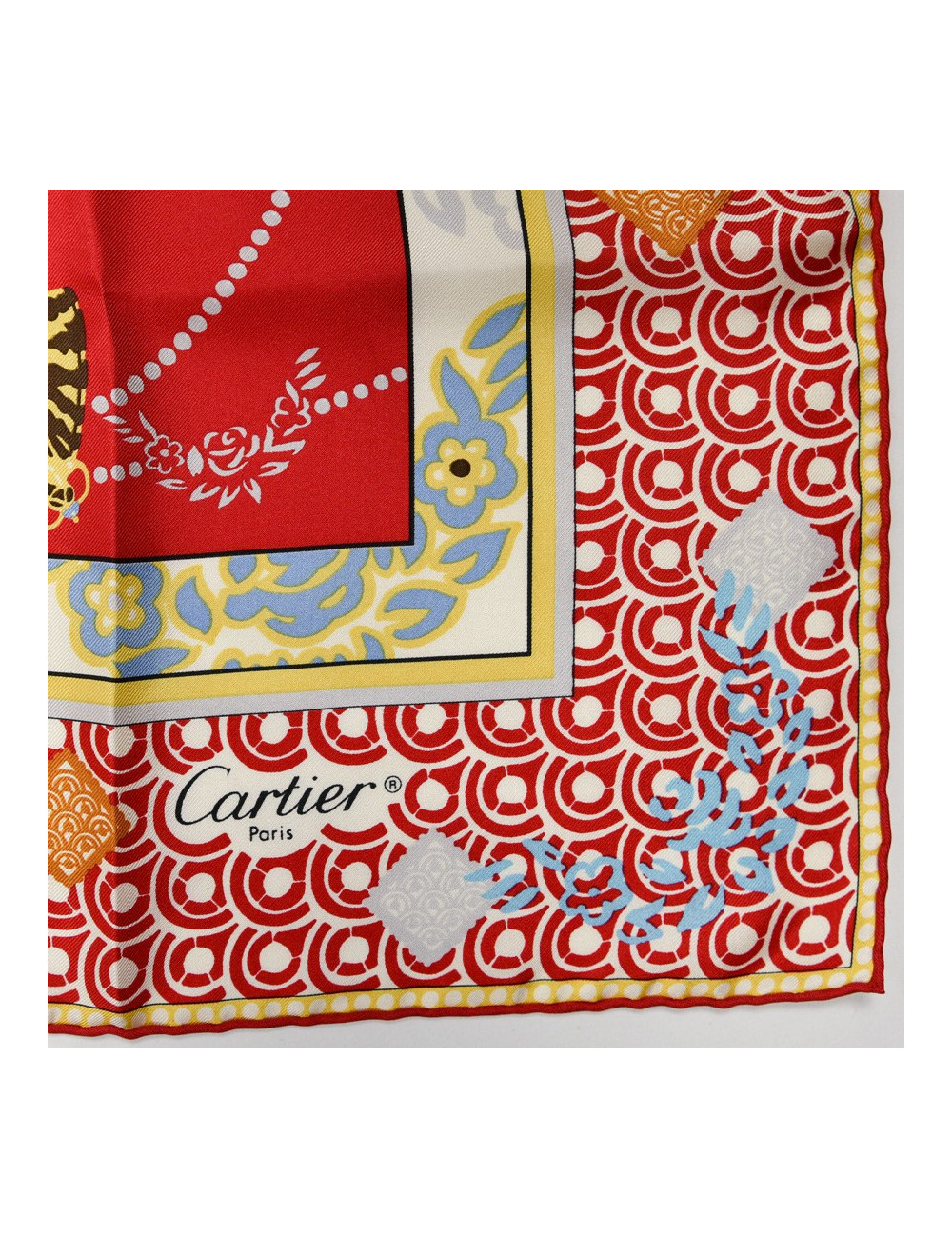 Petit carré Cartier rouge 