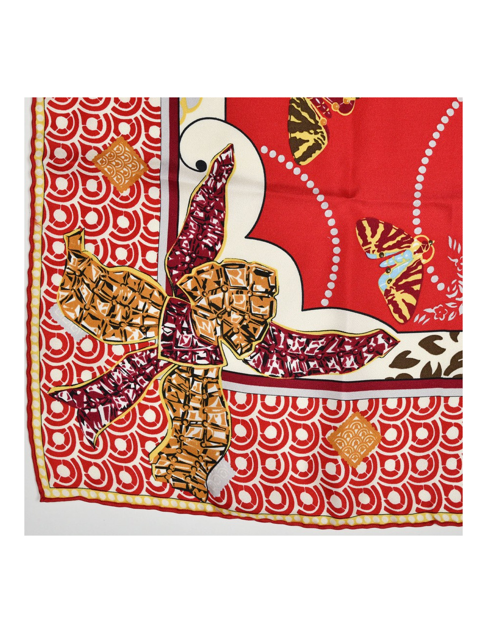 Petit carré Cartier rouge 