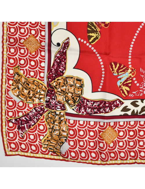 Petit carré Cartier rouge 