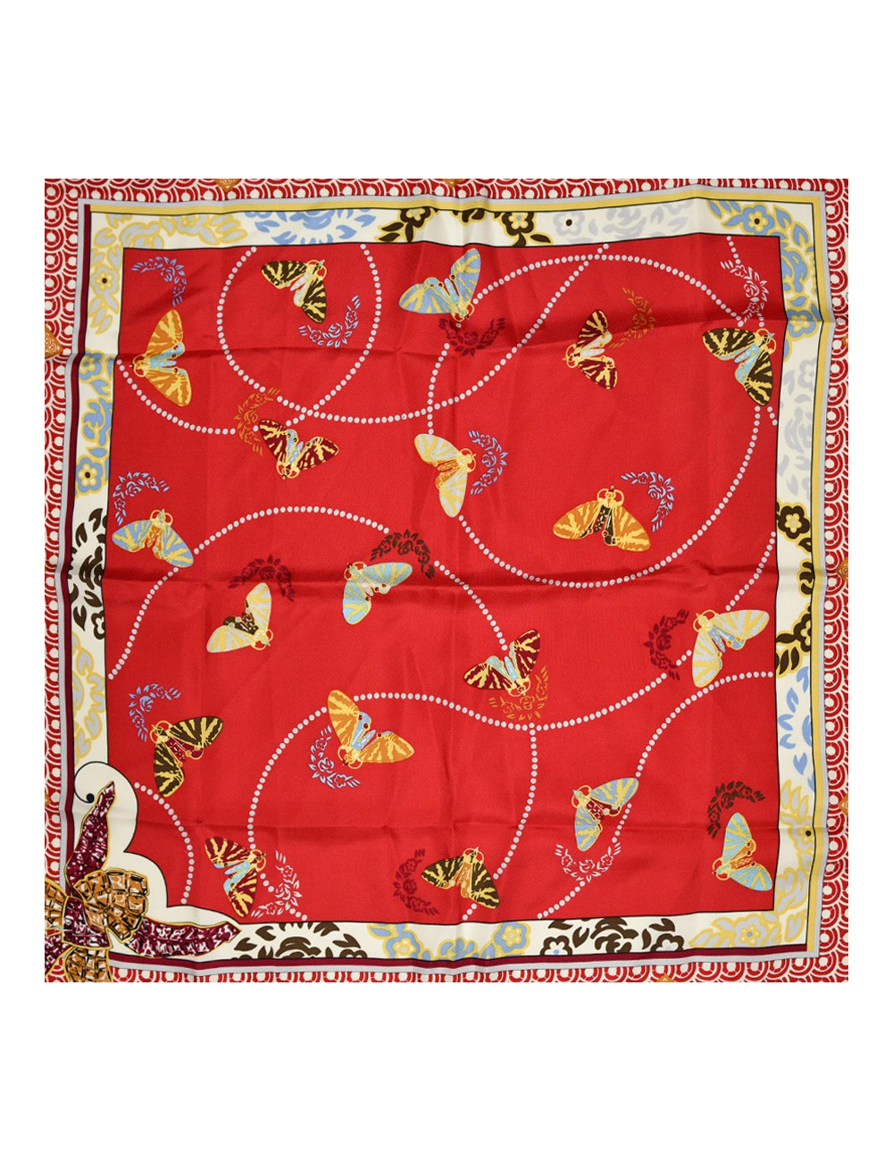 Petit carré Cartier rouge 