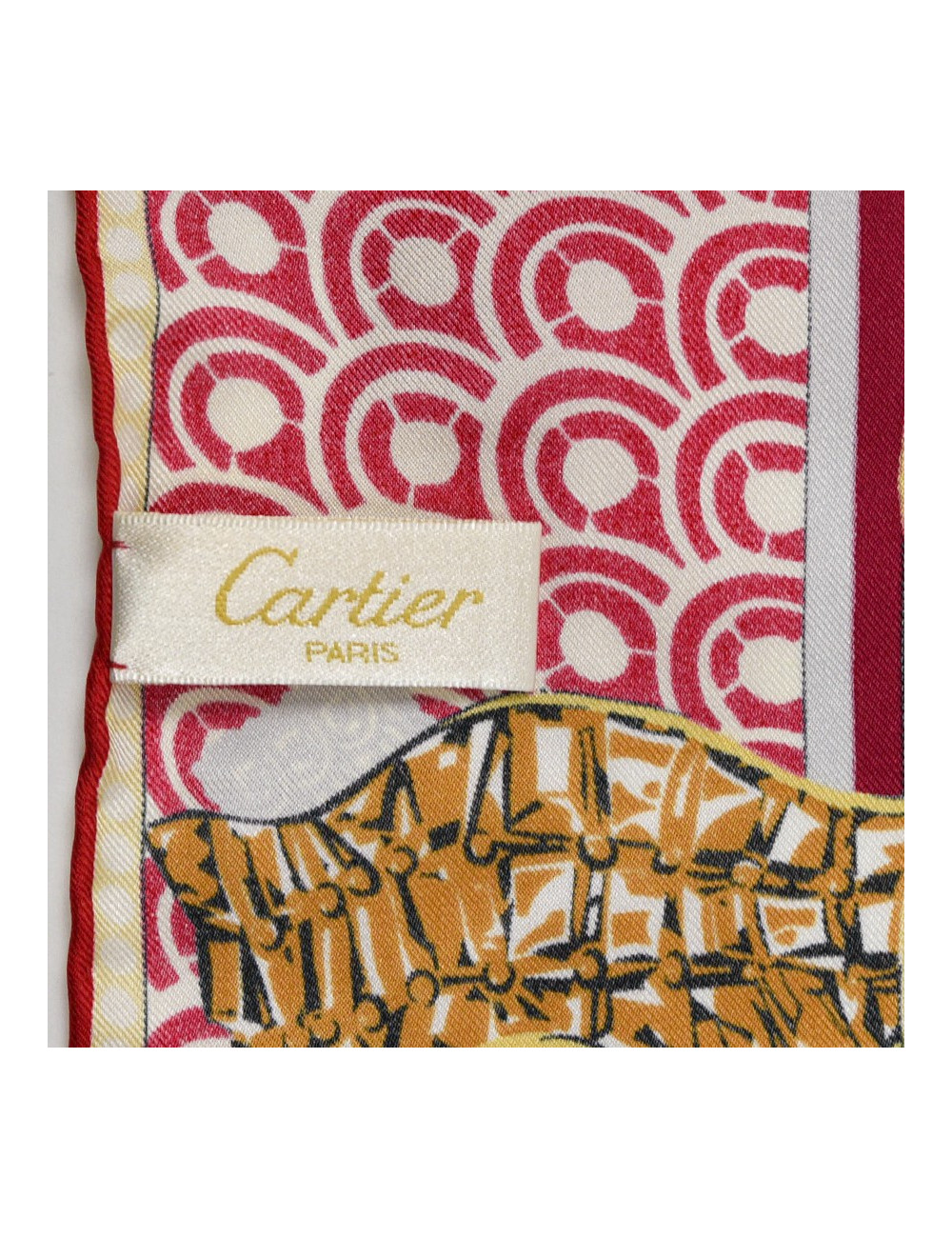 Petit carré Cartier rouge 