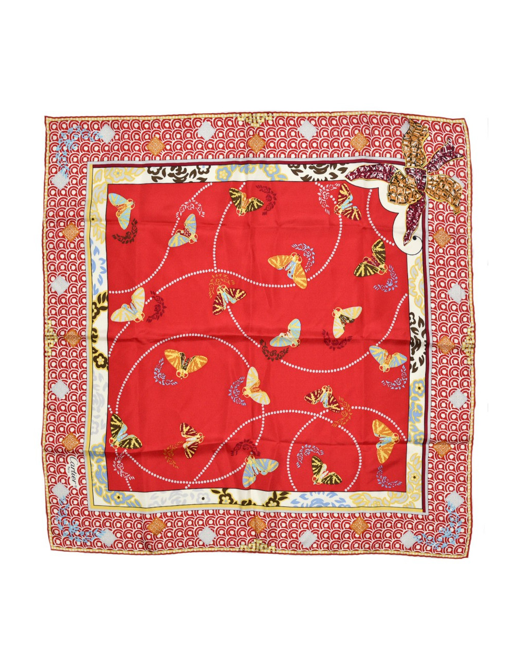 Petit carré Cartier rouge 